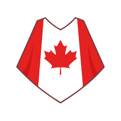 Fototapeta premium Vector art of canadian flag cape, a symbol of canadian pride and identity