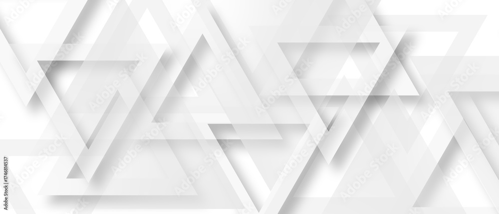 Wall mural white abstract background overlap layer on bright space with cutout shape effect decoration