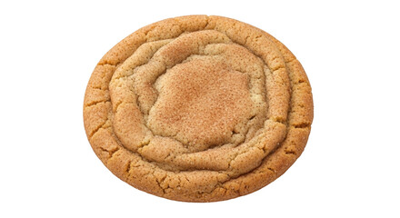 Isolated Snickerdoodle cookie, homemade sugar cookie rolled in cinnamon, holiday treats