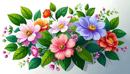 Vibrant floral bouquet arrangement