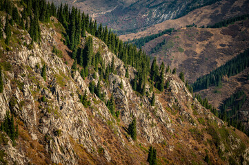 mountain landscape with rocks