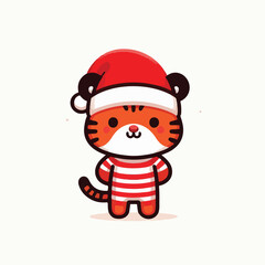 vector cute tiger in costume