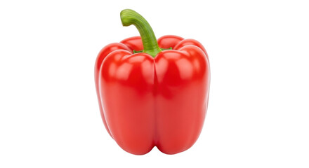 Isolated red bell pepper with a glossy surface, a fresh vegetable, a healthy food concept