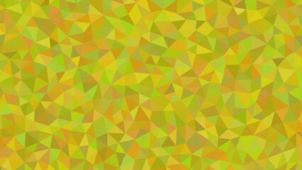 Geometric background with triangular shapes in shades of green and gold