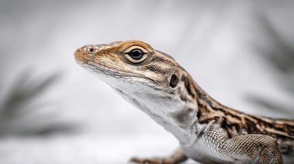 Obraz premium Close-Up of a Detailed Lizard with Intricate Texture and Colors