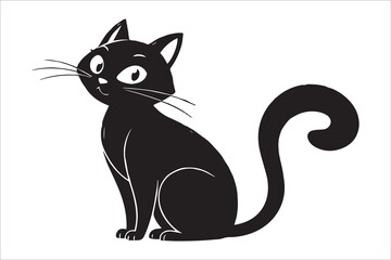 Detailed 4K Close-Up of Black Cat with Glowing Eyes and Soft Fur