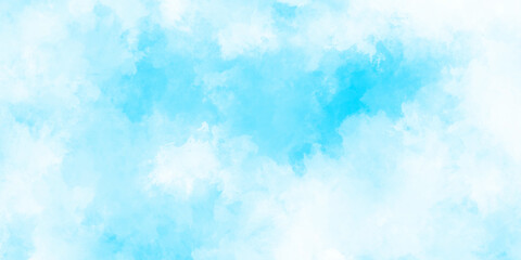 Abstract grunge sky blue soft painted watercolor paint splash. inspiring views of fluffy clouds blue sky background. cloudy blue sky various natural clouds and smoke. morning cloud in the sky.