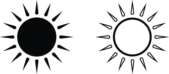 Vector tornado and sun icons scalable illustration eps format