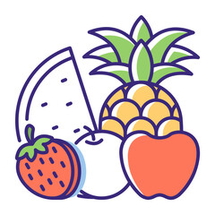 This Fruits icon is suitable for Vegan Food, etc.