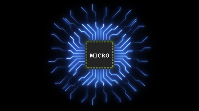 Abstract digital micro background with technology circuit board icon animation.Circuit board, technology background.