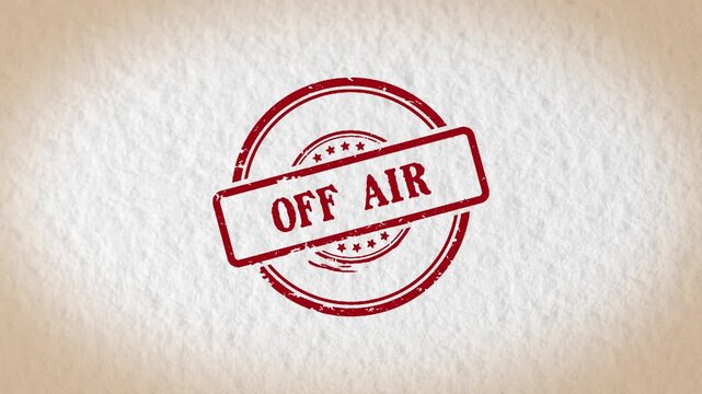OFF AIR stamp style word