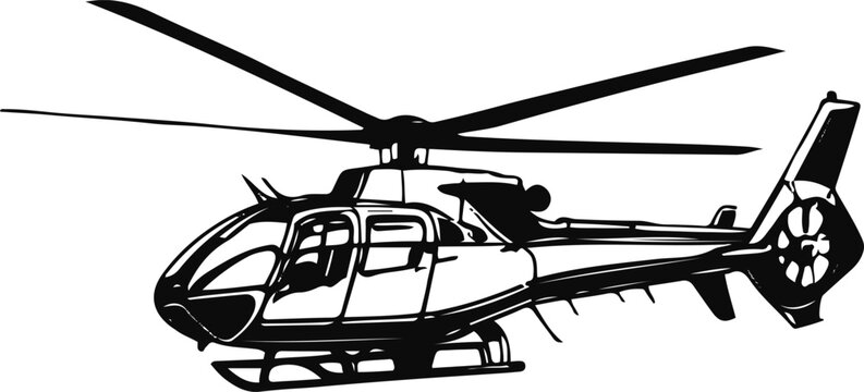 black and white helicopter clip art preview