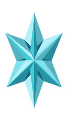 Fototapeta premium origami frost petal star icy folded paper flower