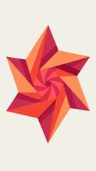 origami jelly ribbon spiral star folded design