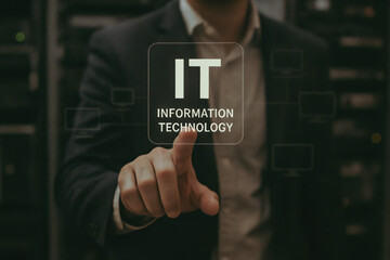 Inspiring IT information and technology concepts fuel innovation business success and development growth