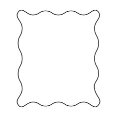 Frame border shape icon, decorative vintage doodle element for simple banner design in vector illustration.