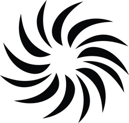 Abstract tornado sun swirl vector illustration scalable eps icon for design