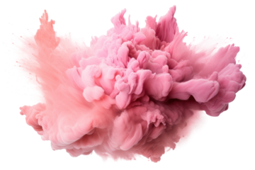 Pink ink cloud explosion design