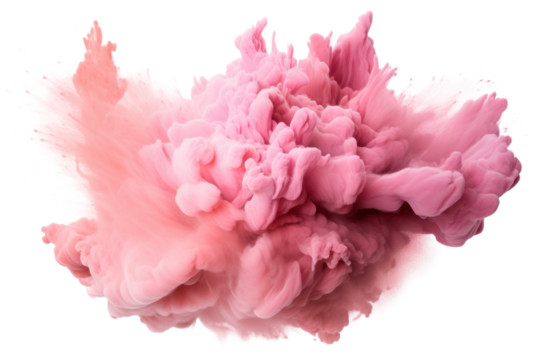 Pink ink cloud explosion design