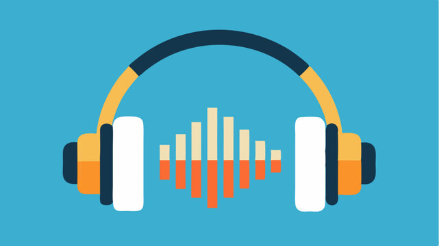 Headphones with a builtin equalizer display symbolizing audio quality and a deep connection to sound for listeners enjoying digital radio.