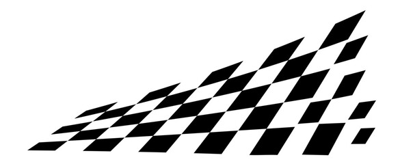 Race flag. Checkered flag. Racing stripes. Race motorsport graphics. Vector illustration
