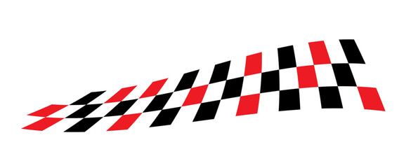 Race flag. Checkered flag. Racing stripes. Race motorsport graphics. Vector illustration