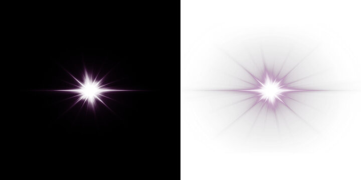 Abstract purple starburst overlay on contrasting black and white backgrounds, creating a dynamic visual effect for creative design projects and artistic compositions