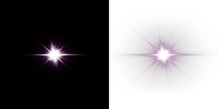 Abstract purple starburst overlay on contrasting black and white backgrounds, creating a dynamic visual effect for creative design projects and artistic compositions