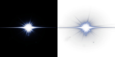 Bright light burst overlay on contrasting black and white backgrounds, creating a dynamic visual effect for creative projects and graphic design applications