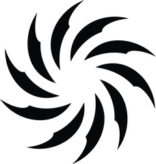 Obraz premium Stylized tornado and sun swirl vector illustration scalable eps icon for natural phenomena