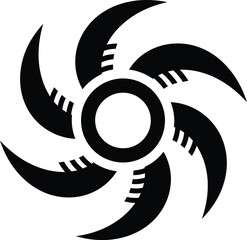 Dynamic tornado and sun vector illustration scalable eps icon for weather and climate graphics