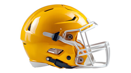 Fototapeta premium Yellow football helmet mockup, isolated background
