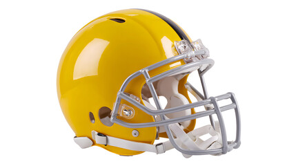 Yellow football helmet mockup, isolated background