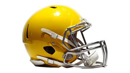 Fototapeta premium Yellow football helmet mockup, isolated background