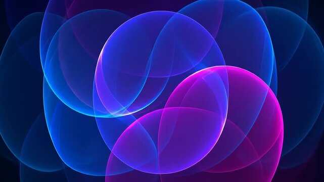 Abstract Neon Circles