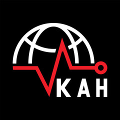 KAH letter design. KAH letter technology logo design. KAH Monogram logo design for an entrepreneur and business.