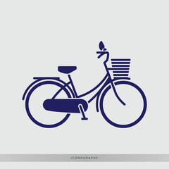 Chic vintage bicycle with front basket, perfect for urban commutes and stylish city exploration