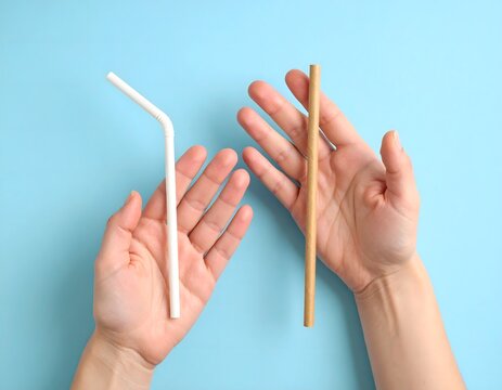 紙製のストローが示す未来、プラスチック製のストロー