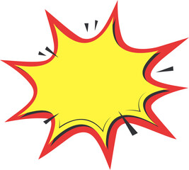 Cartoon Explosion Speech Bubble