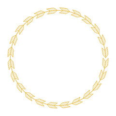 Golden Arrow Wreath Circle Frame Design