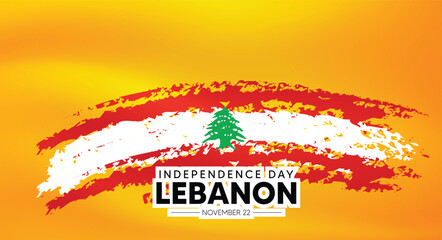 Lebanon Independence Day celebration with waving flag and national pride concept
