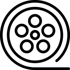 Cinema Set of Web Icons Movie and Film Icon Collection Containing Video Movie Theater 3D VR Popcorn Ticket Director Soundtrack and More