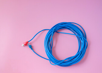 RJ45 cord , LAN, network,Internet concept.