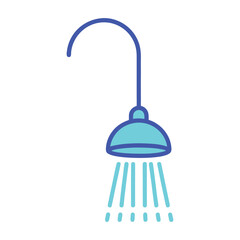 Fototapeta premium Modern shower head dispensing water for a refreshing bathroom experience