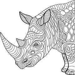 Wild black and white horse, elephant, and zebra vector illustration head design silhouettes symbol art sketch of mammal wildlife animal