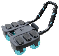 Green and black Ab wheel rollout exercise equipment