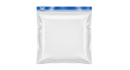 Isolated clear plastic zip lock bag for food or medicine, generic resealable pouch