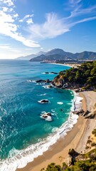 Coastal beach landscape