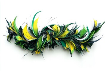 Vivid green graffiti with dynamic flowing style. Neural network AI generated