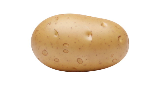 Isolated golden potato, an edible tuber crop for cooking and food preparation or ingredients